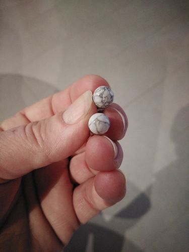 Customer photo review of CLOUS OREILLES ACIER PIERRE 8 mm