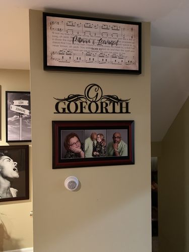 Customer photo review of Custom Name and Sheet Music Canvas - Ready to Hang
