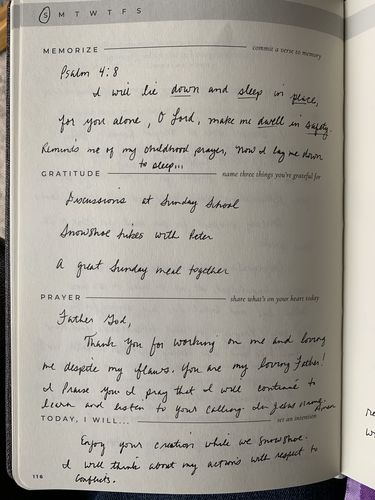 Customer photo review of Daily Kairos Prayer Journal