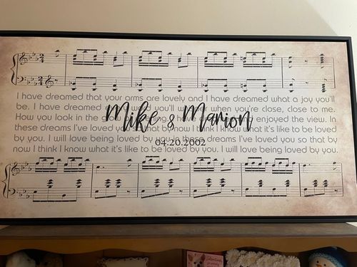 Customer photo review of Custom Couple Music Premium Canvas - Ready to Hang