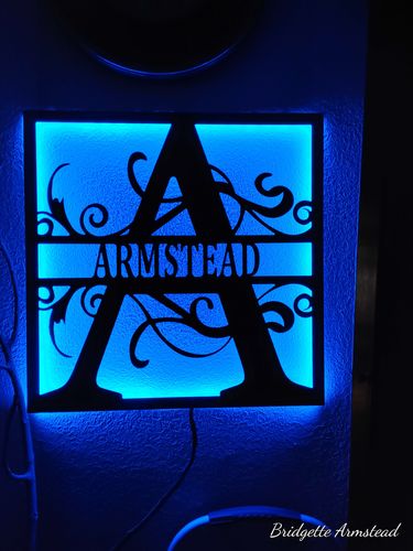 Customer photo review of Split Letter / LED Back Lit
