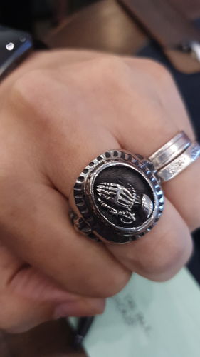 Customer photo review of PRAYER HANDS RING
