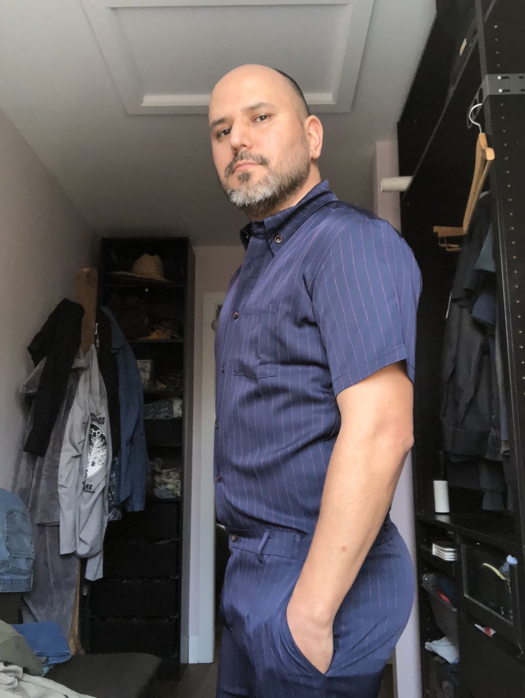 Customer photo review of Navy Chateaux Jumpsuit
