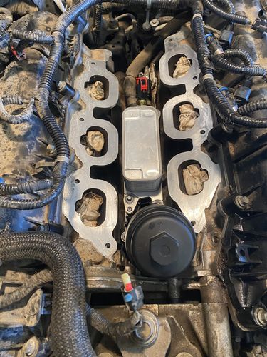 Customer photo review of SPELAB Engine Oil Filter Cooler Housing Adapter Assembly Sensors 5184294AE 5184294AC 5184294AD for 2011-2013 Chrysler Dodge Jeep Ram 3.6L V6 Engine