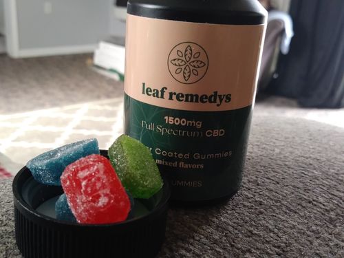 Customer photo review of 1500mg CBD Gummies mixed flavors