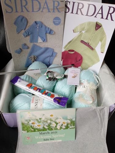 Customer photo review of Baby Mystery Knitting Box