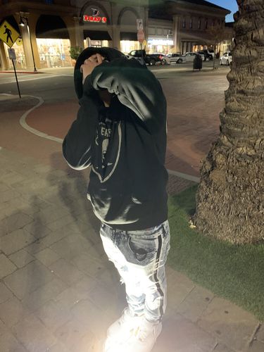 Customer photo review of Side Paint Stripe Track Denim Snow - Black (ZCM4700D)