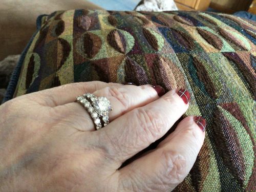Customer photo review of Heart Arrows Cut Moissanite Sterling Silver Ring