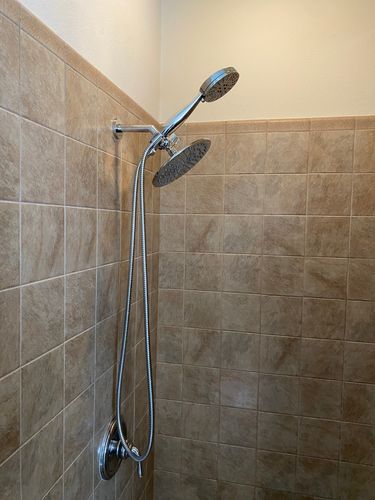 Customer photo review of 3-Spray Dual Shower Head Set