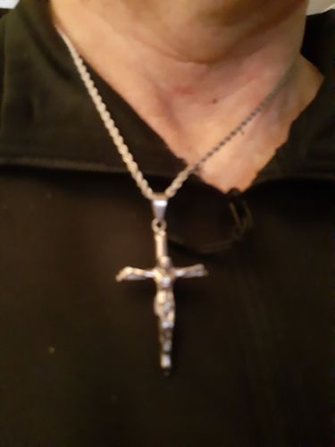 Customer photo review of 3mm Stainless Steel Thin Twisted Rope Chain Necklace