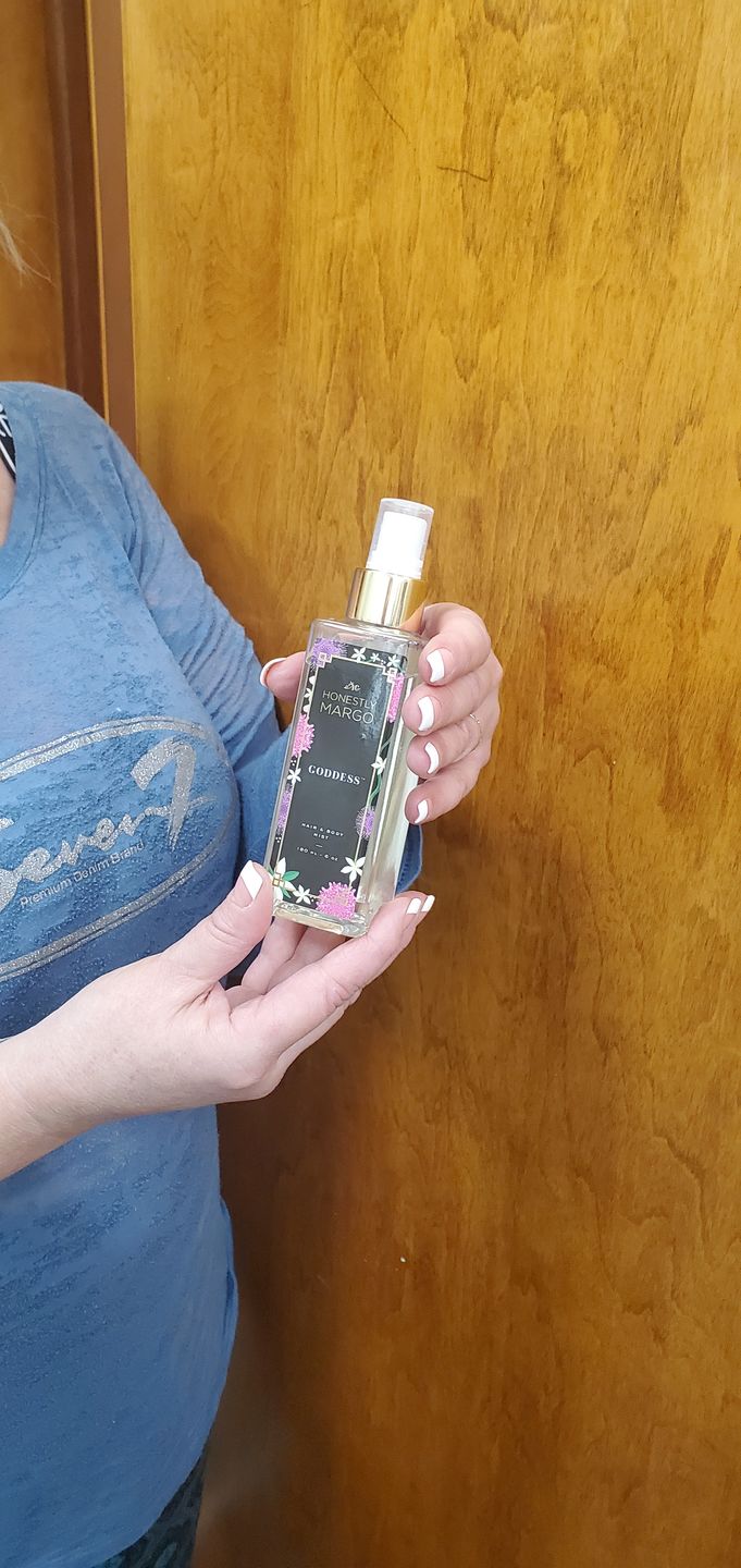 Customer photo review of Goddess Hair & Body Mist