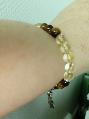 Customer photo review of BRACELET "Chance" OEIL DE TIGRE/CITRINE