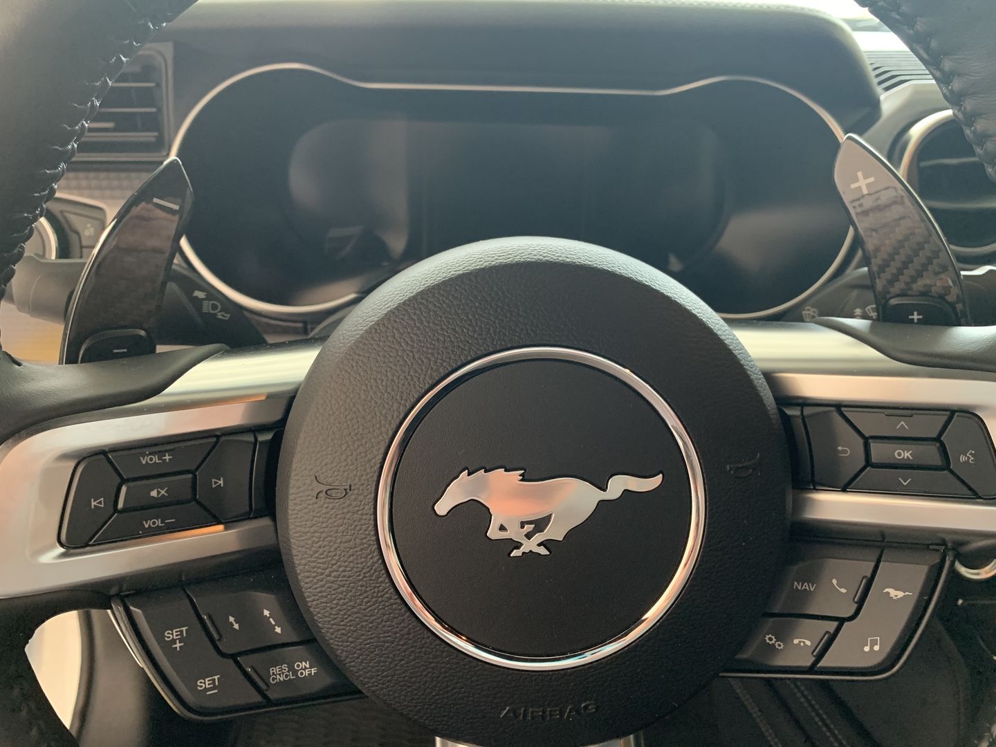 Customer photo review of Carbon Fiber Paddle Shifter Extension for 2015-2020 Ford S550 Mustang