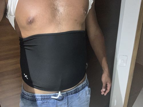 Customer photo review of Men's Heat Trapping Waist Toner