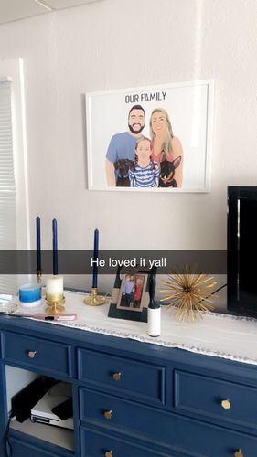 Customer photo review of Custom Framed Family Portrait