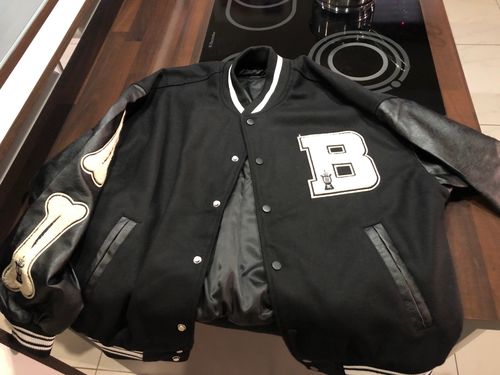 Customer photo review of "Blessed" Varsity Jacket