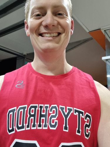 Customer photo review of BALLER- Basketball Muscle Tank top - Red