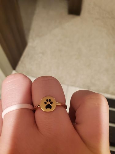 Customer photo review of Custom Paw Ring