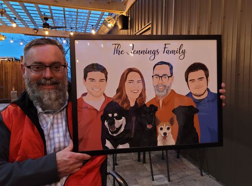 Customer photo review of Custom Framed Family Portrait