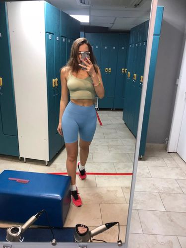 Customer photo review of Peachy Slim Fit High Waist Shorts