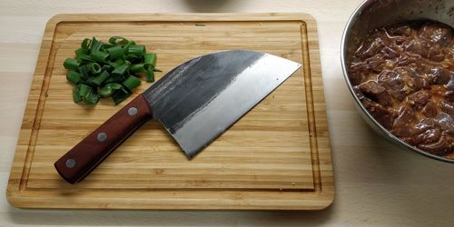 Customer photo review of Handgeschmiedetes Kochmesser - Serbian Style Rosewood