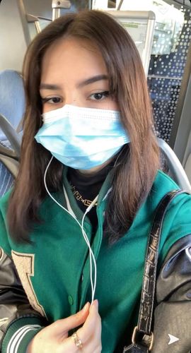 Customer photo review of "Blessed" Varsity Jacket