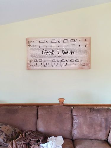 Customer photo review of Custom Couple Music Premium Canvas - Ready to Hang