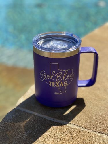 Customer photo review of 100% Donation | God Bless Texas 15oz Coffee Mug Tumbler