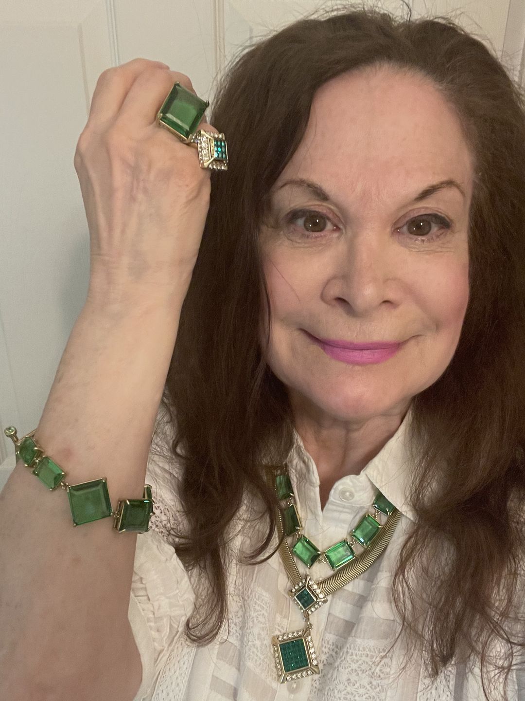 Customer photo review of HEIDI DAUS®"The Devil Wears Heidi" Crystal Petite Necklace