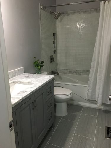 Customer photo review of Berkeley 48", Slate Grey Bathroom Vanity