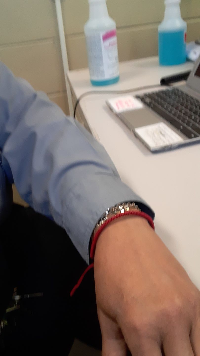 Customer photo review of Tibetan Buddhist Handmade Lucky Knots Bracelet