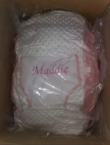 Customer photo review of Personalised Pink Star Baby Bean Bag