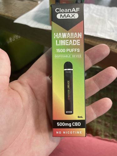 Customer photo review of 500 mg CBD Disposable Vape ~ CleanAF MAX in 10 Flavors