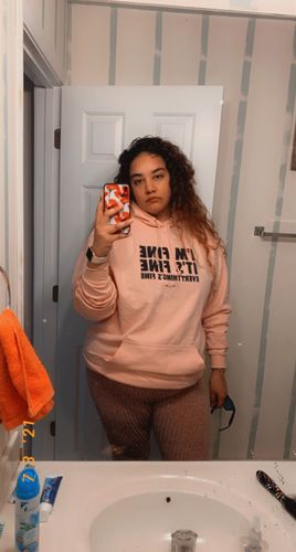 Customer photo review of I'm Fine It's Fine Everything's Fine Winter Apparel