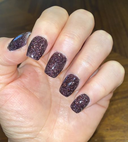 Customer photo review of GHDip Dip Powder Nail Kit G6407(Glitter Red Color)