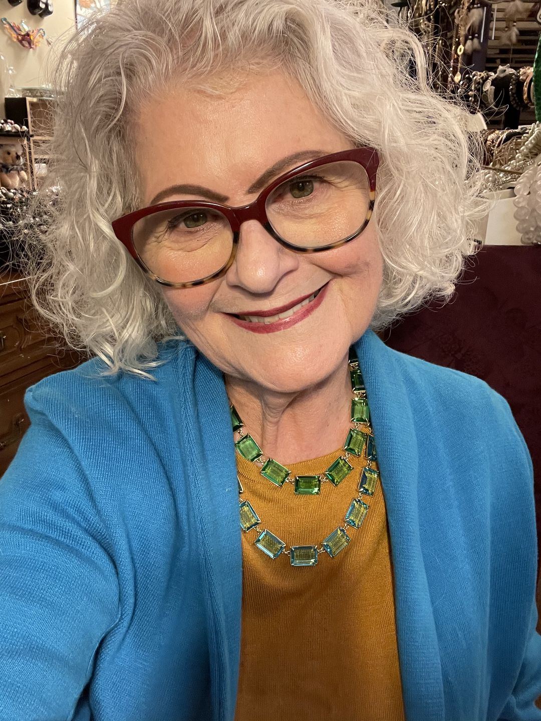 Customer photo review of Heidi Daus®"The Devil Wears Heidi" Crystal Petite Necklace