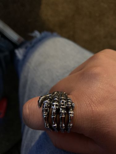 Customer photo review of DEATH TOUCH BONE RING