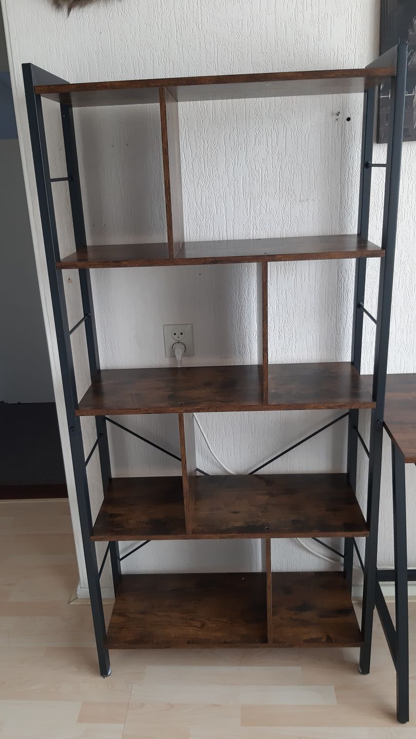 Customer photo review of Schappenkast / Boekenkast Industrieel Design | Houtlook en Staal | 74x30x154,5cm
