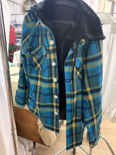 Customer photo review of Plaid Winter Lamb Cashmere Retro Shirt