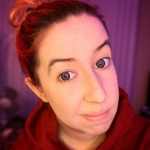 Customer photo review of Icoloured® Elf Purple Colored Contact Lenses