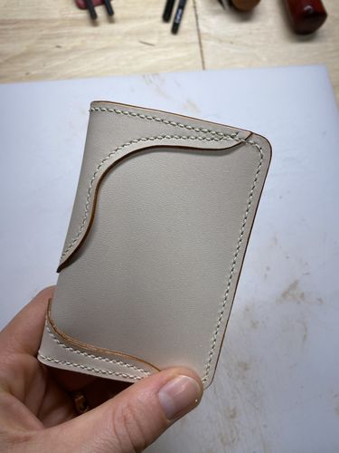 Customer photo review of No.68 | Leather Western Vertical Wallet (Digital Pattern)