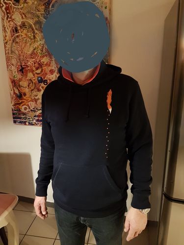 Customer photo review of FUCHS SPUR VERTIKAL - Bio Unisex Hoodie (BASIC)