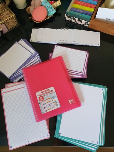 Avis photo d'un client sur Fiches de révision REVISION 2.0 OXFORD # 50 fiches 14,8 x 21 cm - petits carreaux