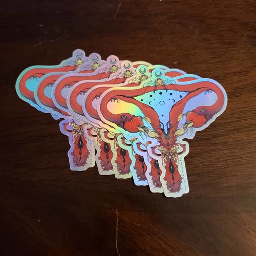 Customer photo review of Lilith, Holographic Sticker
