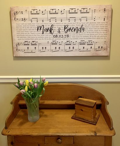 Customer photo review of Custom Couple Music Premium Canvas - Ready to Hang