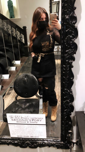 Customer photo review of Leopard Two Tone Apron