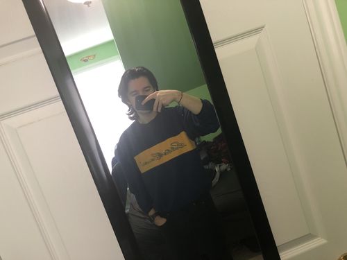Customer photo review of Vintage Ebtek Eddie Bauer Fleece Sweater Size Medium