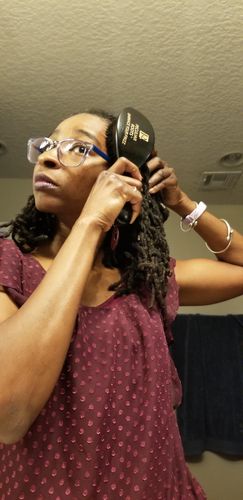 Customer photo review of Peculiar Roots Lint- Free Loc Brush (Soft Bristle)