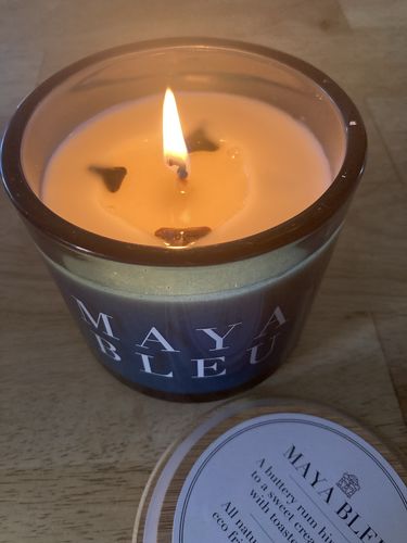 Customer photo review of Original Shark Tooth Candle BLEU