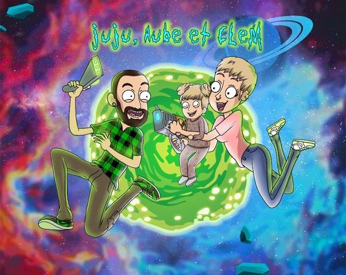 Customer photo review of Caricature cartoon dessinée à la main: En mode aventures spatiales